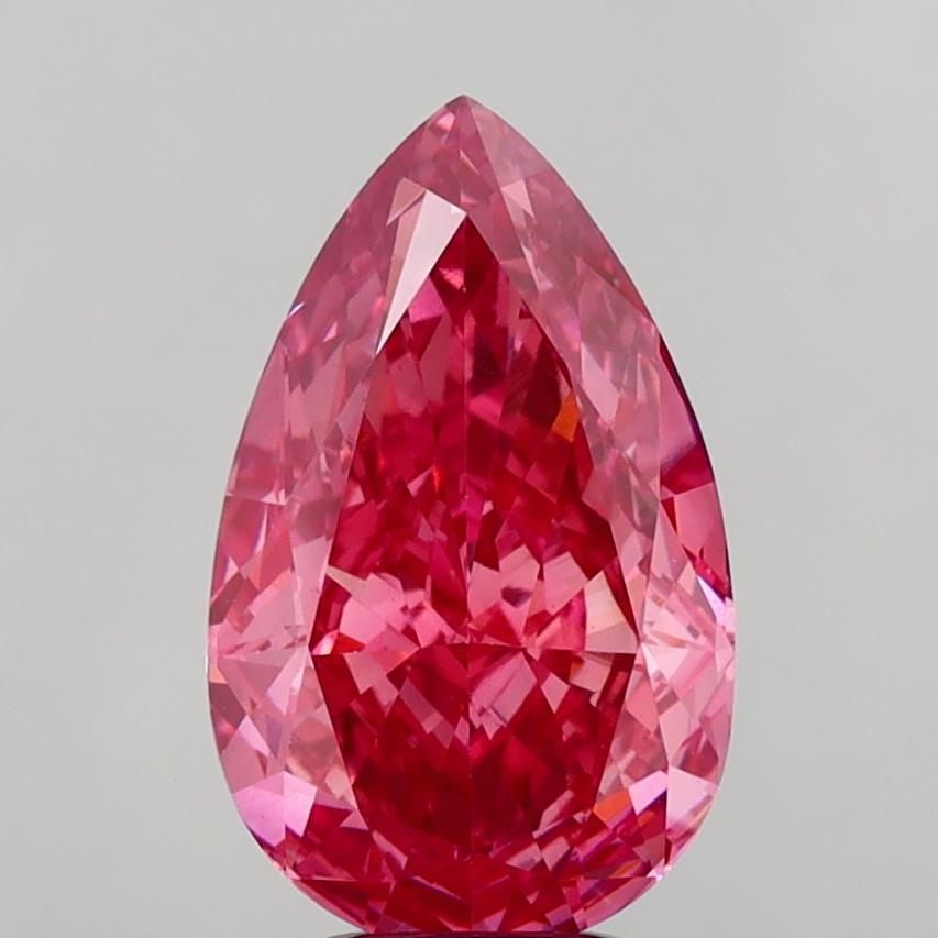 Loose Diamond - PEAR 5.14ct Fancy Vivid Pink VS1: Loose Diamond - PEAR 5.14ct Fancy Vivid Pink VS1 Source: This is a real non-mined Diamond that has been grown in a lab Shape: PEAR Carats: 5.14 Color: Fancy Vivid Pink Certification: IGI Video: