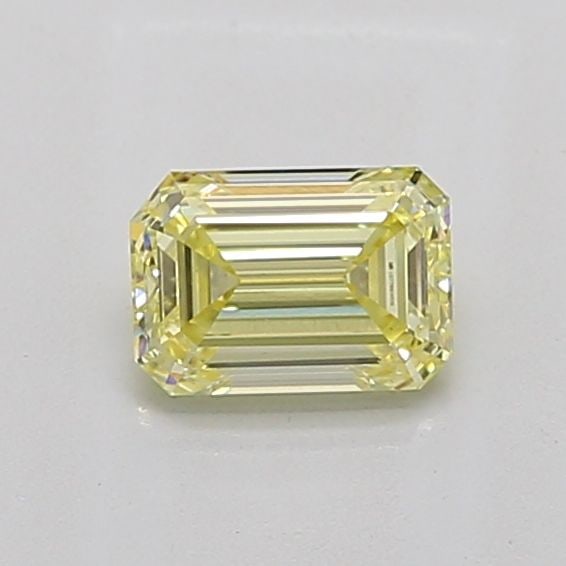 Loose Diamond - EMERALD 1.0ct Fancy Light Yellow VS1: Loose Diamond - EMERALD 1.0ct Fancy Light Yellow VS1 Source: This is a real non-mined Diamond that has been grown in a lab Shape: EMERALD Carats: 1.0 Color: Fancy Light Yellow Certification: IGI Video