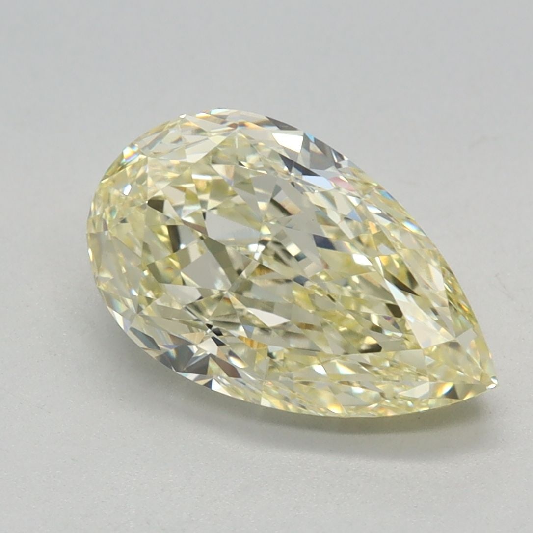 Loose Diamond - PEAR 2.23ct Fancy Light Yellow VVS2: Loose Diamond - PEAR 2.23ct Fancy Light Yellow VVS2 Source: This is a real non-mined Diamond that has been grown in a lab Shape: PEAR Carats: 2.23 Color: Fancy Light Yellow Certification: IGI Video: