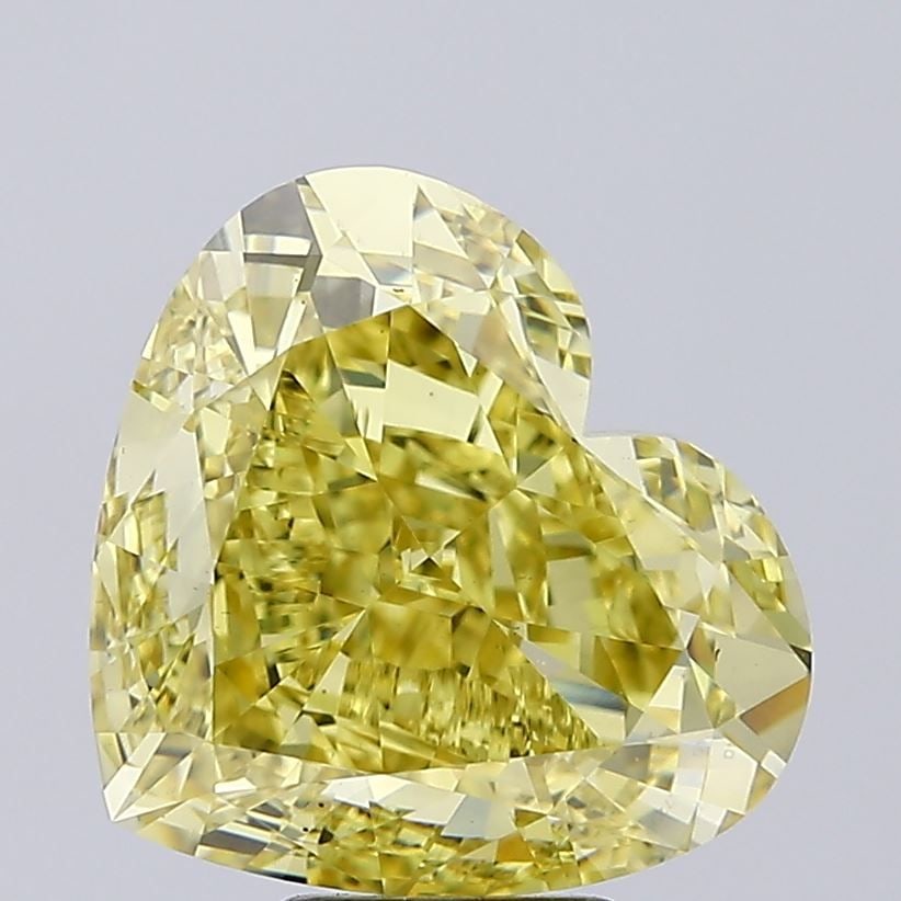 Loose Diamond - HEART 10.06ct Fancy Intense Yellow VS1: Loose Diamond - HEART 10.06ct Fancy Intense Yellow VS1 Source: This is a real non-mined Diamond that has been grown in a lab Shape: HEART Carats: 10.06 Color: Fancy Intense Yellow Certification: IGI V