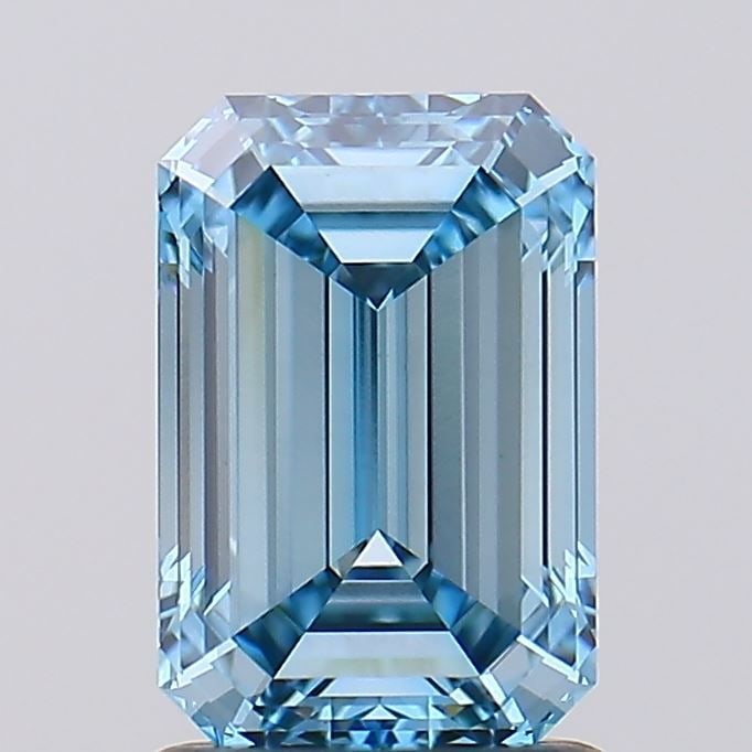 Loose Diamond - EMERALD 1.59ct Fancy Intense Blue VS1: Loose Diamond - EMERALD 1.59ct Fancy Intense Blue VS1 Source: This is a real non-mined Diamond that has been grown in a lab Shape: EMERALD Carats: 1.59 Color: Fancy Intense Blue Certification: IGI Vid
