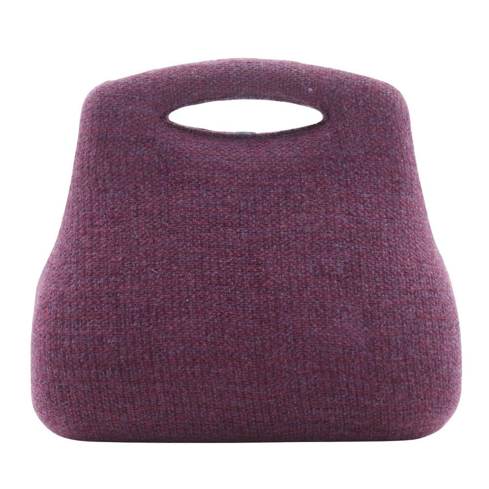 Purple Tweed Chanel Millennium Waist Bag Vintage France: Purple Tweed Chanel Millennium Waist Bag Vintage France This Chanel Vintage Millennium Waist Bag features a purple tweed exterior and is designed for women. The bag shows a minor stain and some fluffi