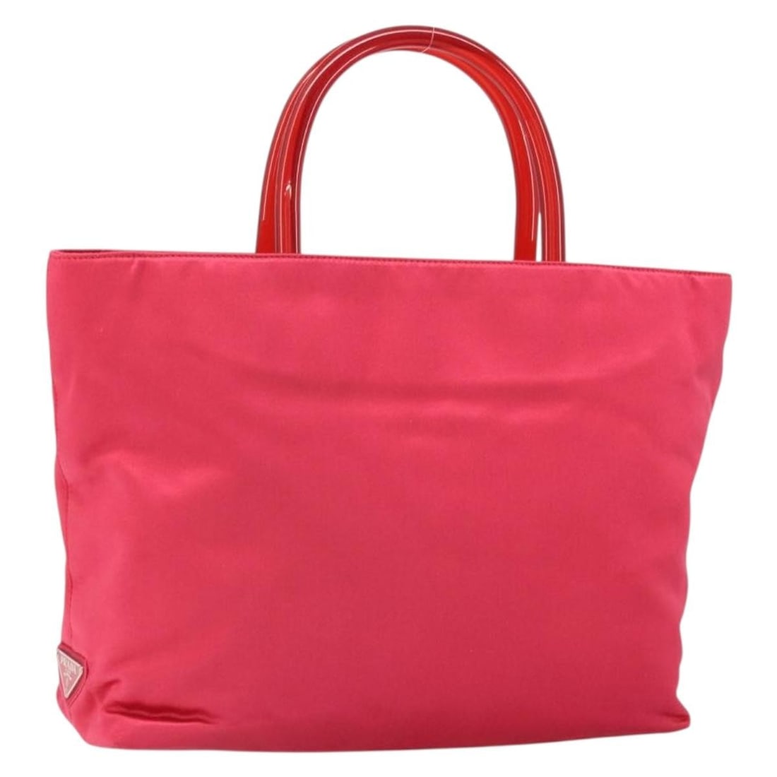 Red and Silver Satin BA10489 Handbag by Prada for Women: Red and Silver Satin BA10489 Handbag by Prada for Women This Prada handbag features a striking red and silver satin exterior with silver-tone hardware. Designed for women, it offers a stylish silhouet