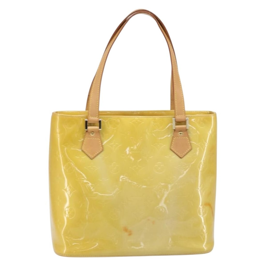 Houston Beige Monogram Vernis Patent Leather Bag by Louis Vuitton: Houston Beige Monogram Vernis Patent Leather Bag by Louis Vuitton This Louis Vuitton Houston Handbag features the Monogram Vernis design in beige patent leather. Designed for women, the bag was crafte