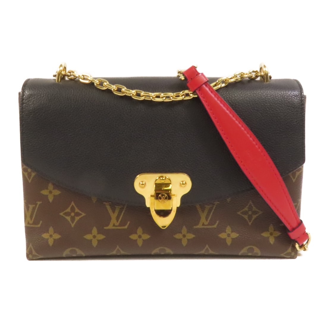 Louis Vuitton Saint Placide Monogram Brown PVC Shoulder Bag M43714 with Gold Hardware: Louis Vuitton Saint Placide Monogram Brown PVC Shoulder Bag M43714 with Gold Hardware The Louis Vuitton Saint Placide Shoulder Bag features the iconic Monogram pattern in brown with black accents, cra