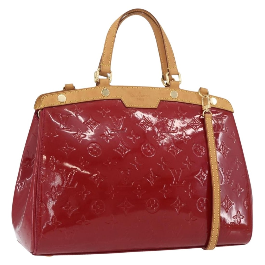 Louis Vuitton Vernis Blair MM Patent Leather Handbag with Strap and Dust Bag: Louis Vuitton Vernis Blair MM Patent Leather Handbag with Strap and Dust Bag This Louis Vuitton Vernis Blair MM handbag is crafted from patent leather in the Slys color and offers versatile 2-way use 