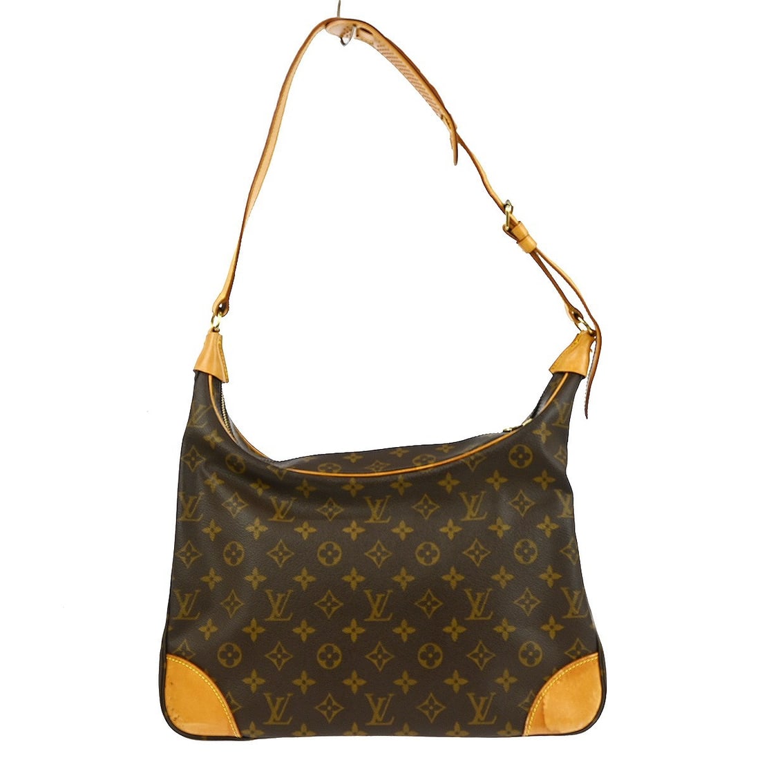 Louis Vuitton Boulogne 35 Monogram Leather Shoulder Bag M51260 Vintage: Louis Vuitton Boulogne 35 Monogram Leather Shoulder Bag M51260 Vintage This Louis Vuitton Monogram Boulogne 35 shoulder bag features the iconic monogram pattern on brown leather with beige leather han