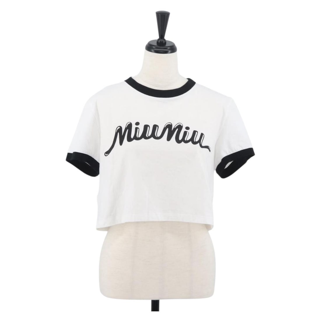 Miu Miu Women's White Cotton Short Sleeve T Shirt Made in Italy (1 of 15)