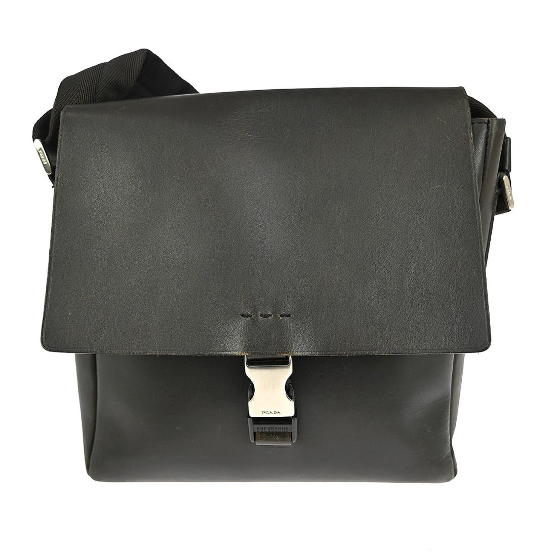 Prada Medium Brown Nylon Leather Logo Shoulder Bag 9 in x 9 in: Prada Medium Brown Nylon Leather Logo Shoulder Bag 9 in x 9 in This Prada shoulder bag combines style and functionality, making it perfect for casual occasions. Constructed from high-quality nylon lea