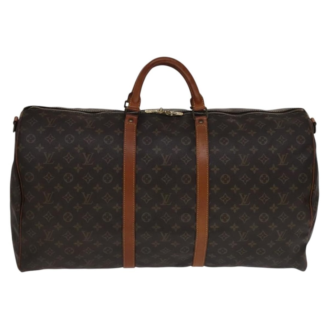 Keepall Bandouliere Travel Bag in Monogram Canvas by Louis Vuitton: Keepall Bandouliere Travel Bag in Monogram Canvas by Louis Vuitton This Louis Vuitton Keepall Bandouliere Bag features the iconic Monogram Canvas design in brown. Designed for unisex use, the bag show