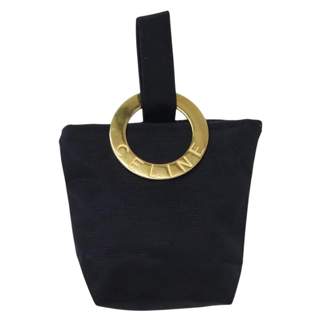 Navy Canvas Celine Circle Logo Pouch Bag 13cm x 11cm x 6cm (1 of 18)
