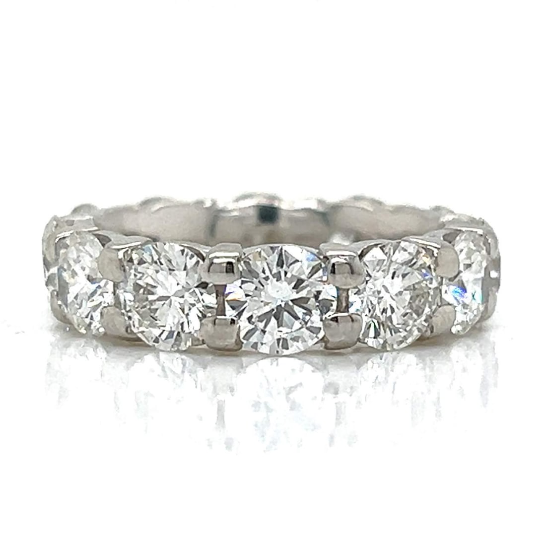 Platinum Diamond Eternity Band 6.50 Ct 12 Stones F-G VVS-VS (1 of 3)