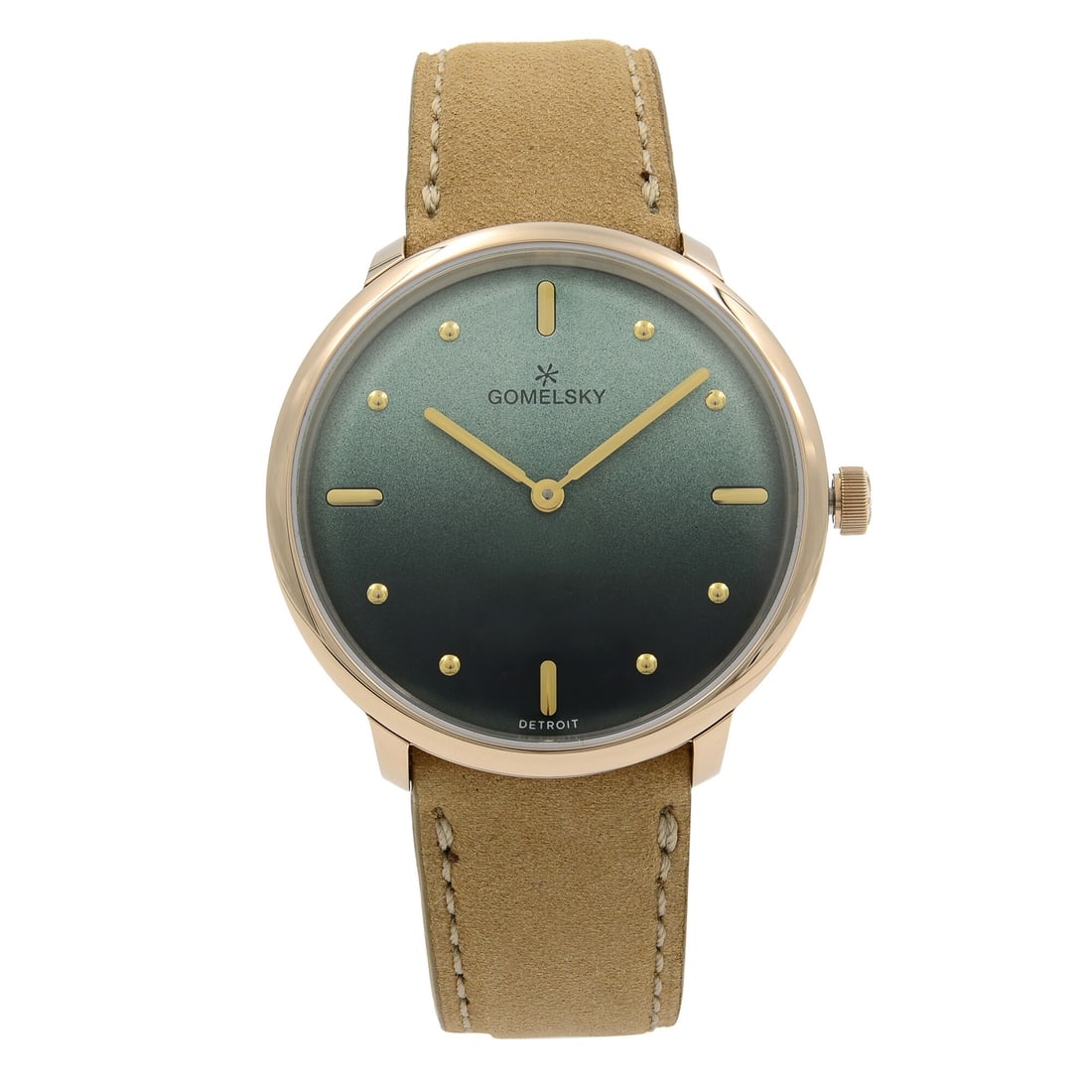 Gomelsky Audrey 6 Gold Tone Green Dial Quartz Ladies Watch G0120147279 with Box and Papers (1 of 6)