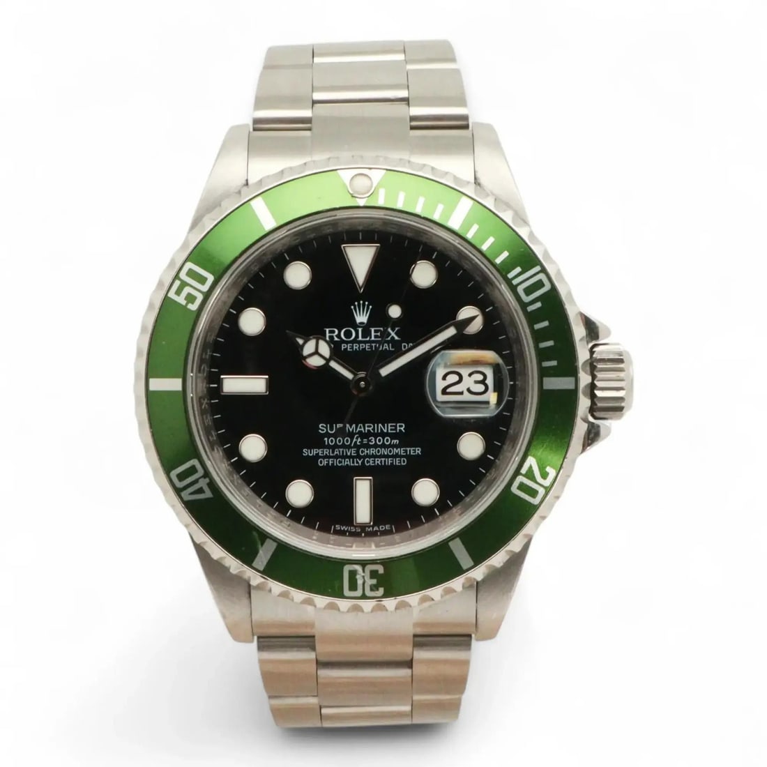 Rolex Submariner 16610V Green Bezel Black Dial Automatic Steel 40mm Men's Watch (1 of 6)
