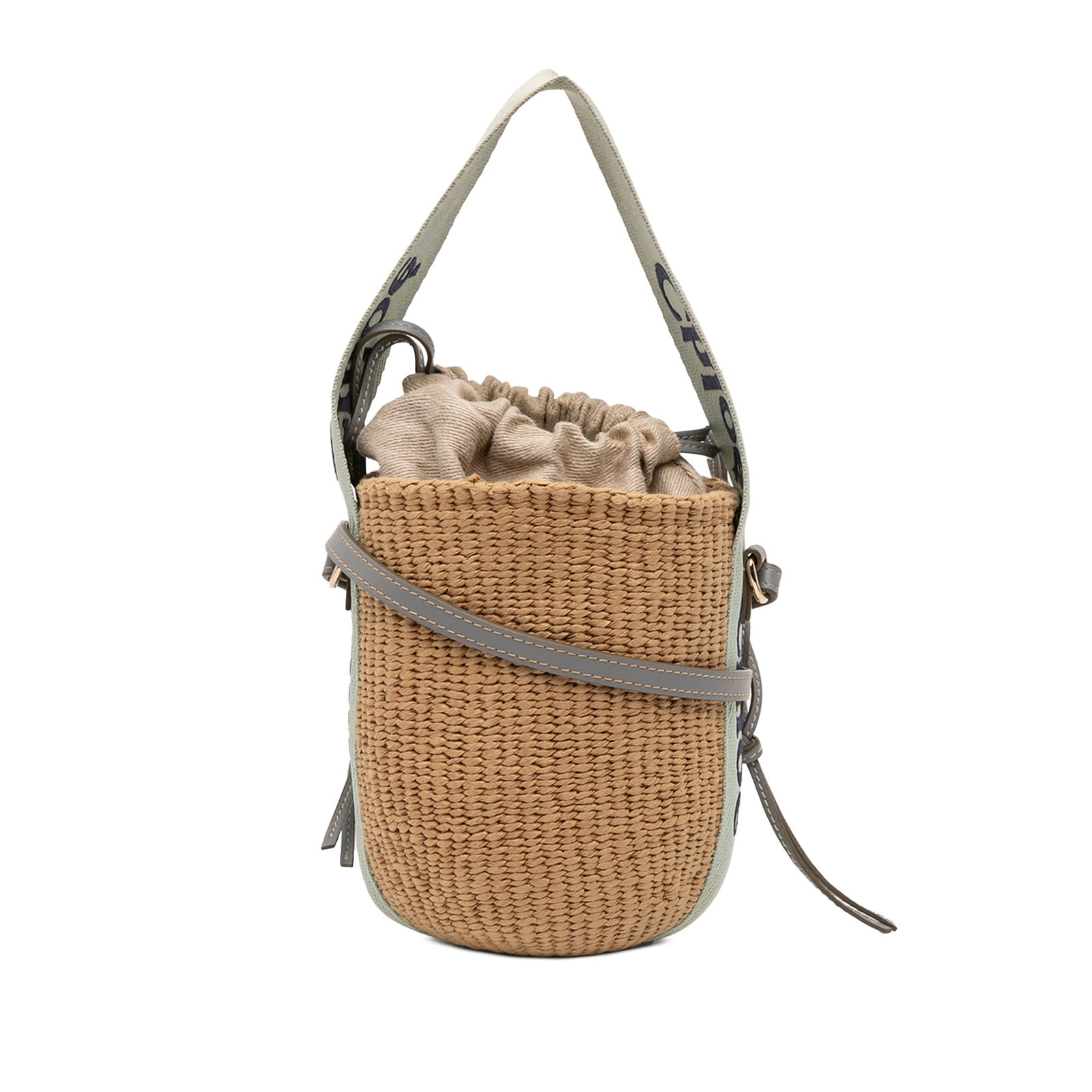 Woody Basket Natural Raffia Shoulder Bag with Drawstring by Chloe (1 of 11)