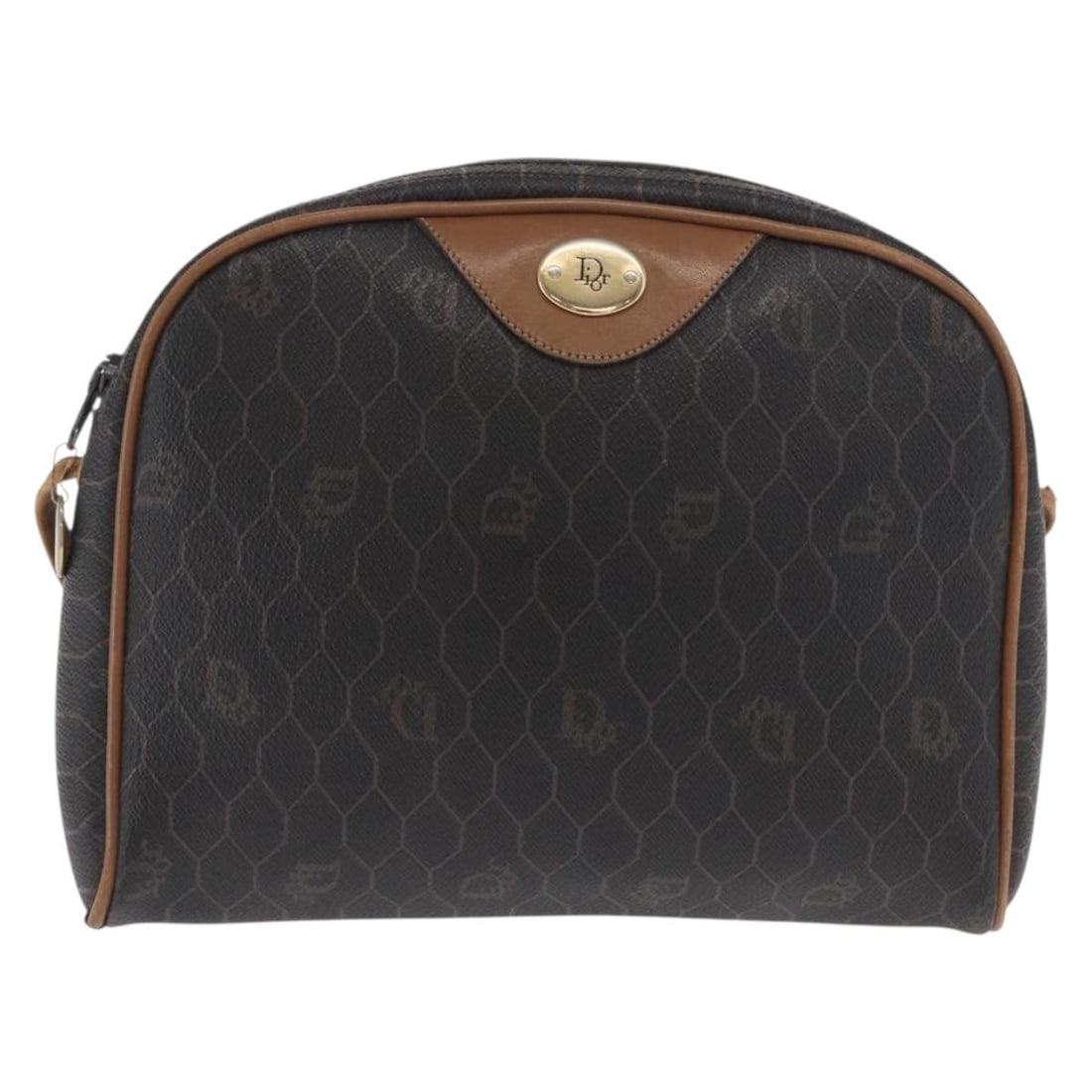 Christian Dior Honeycomb Canvas and Leather Shoulder Bag Vintage (1 of 18)
