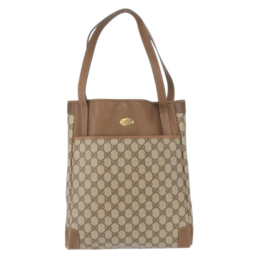 Vintage Gucci Beige Canvas Tote Bag for Women: Vintage Gucci Beige Canvas Tote Bag for Women This Gucci vintage tote is crafted from beige canvas and designed for women. The bag features a spacious interior and classic silhouette. Notable signs of