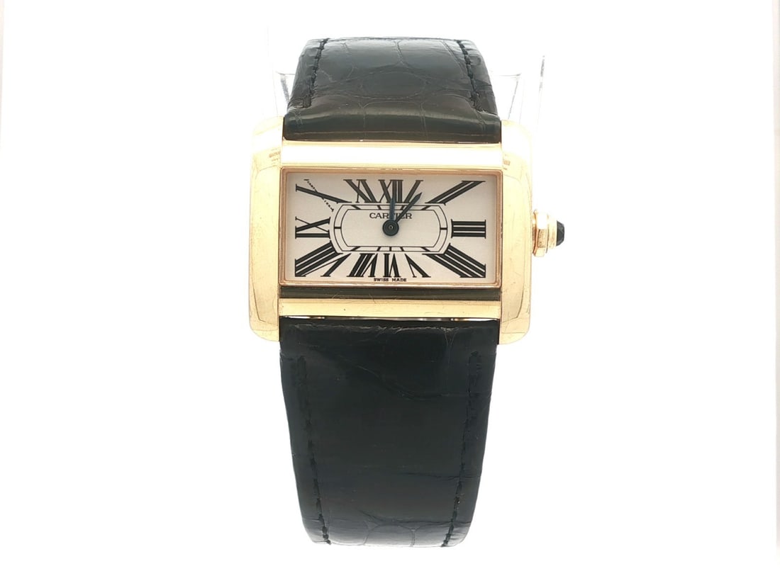 Cartier Tank Divan 18k Gold 31mm Quartz Unisex Watch Ref 2601 (1 of 10)