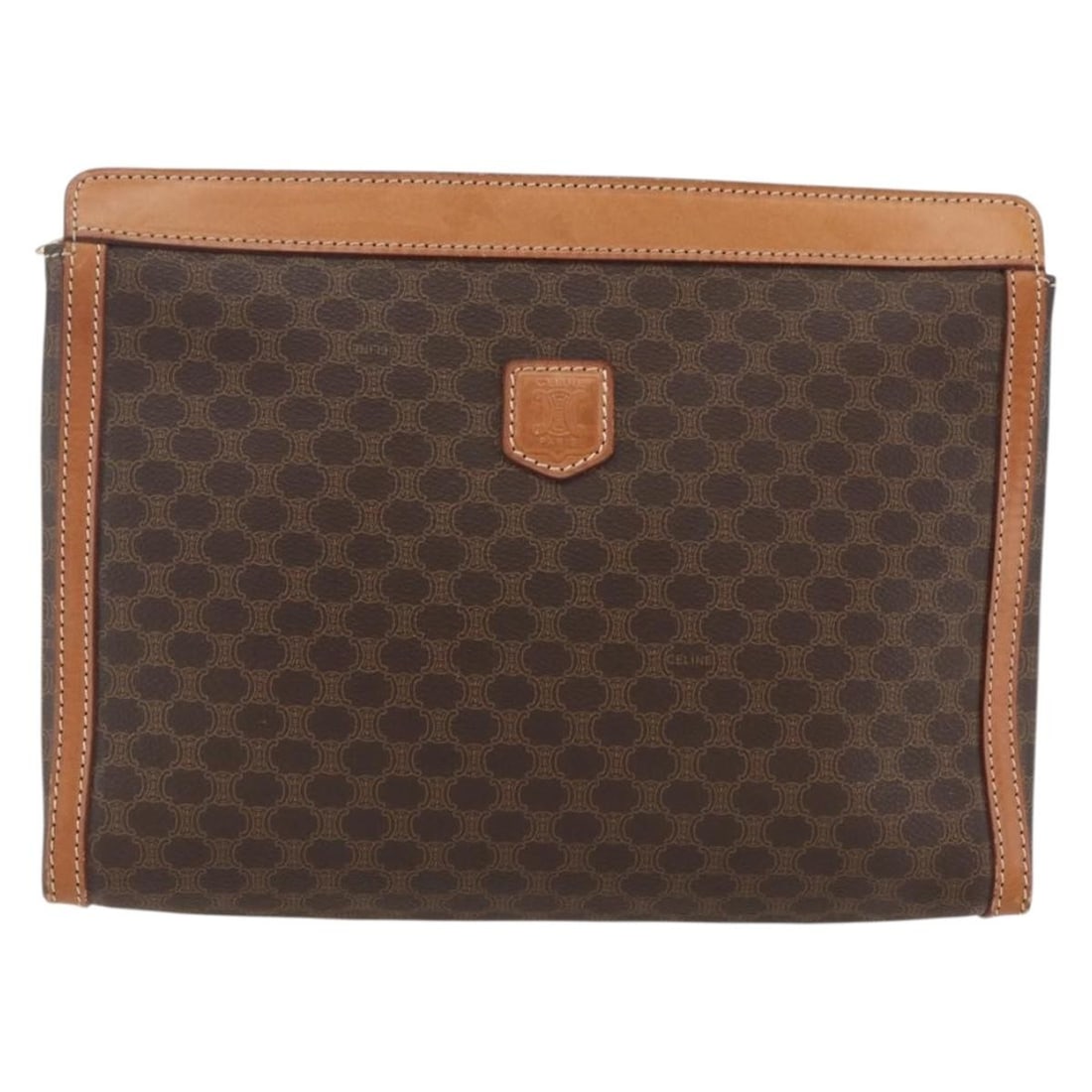 Brown PVC Macadam Pochette Bag by Celine 28cm x 21cm x 7cm (1 of 18)