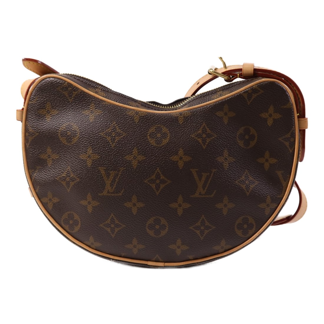 Louis Vuitton Croissant MM Brown Monogram Shoulder Bag with Gold Hardware: Louis Vuitton Croissant MM Brown Monogram Shoulder Bag with Gold Hardware This Louis Vuitton Croissant MM shoulder bag features the signature Monogram brown PVC coated canvas. Designed for everyday us