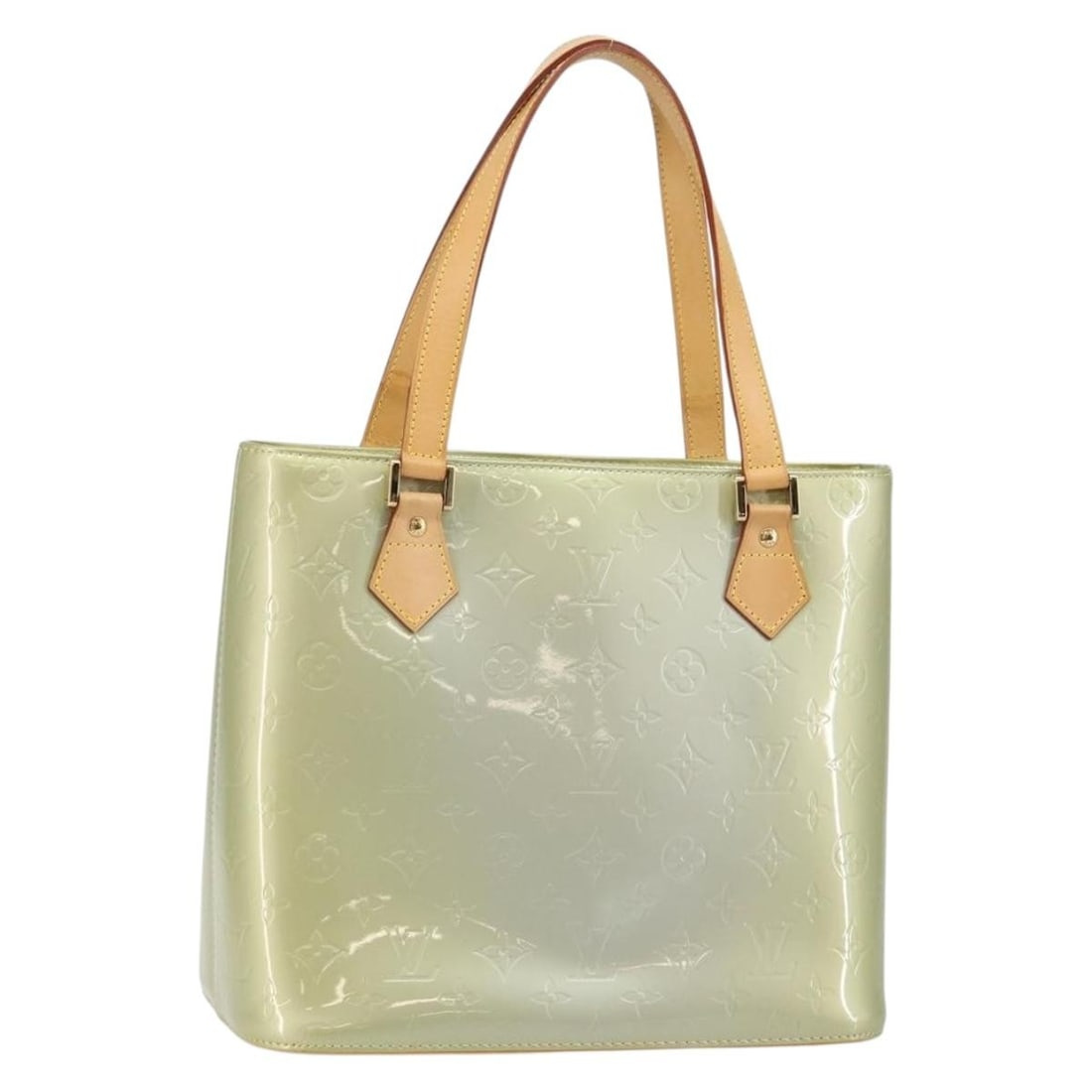LOUIS VUITTON Monogram Vernis Houston Hand Bag Gris M91053 Patent Leather: LOUIS VUITTON Monogram Vernis Houston Hand Bag Gris M91053 Patent Leather Elevate your style with this Louis Vuitton Monogram Vernis Houston Hand Bag in a chic Gris color. Crafted in Spain from high-q