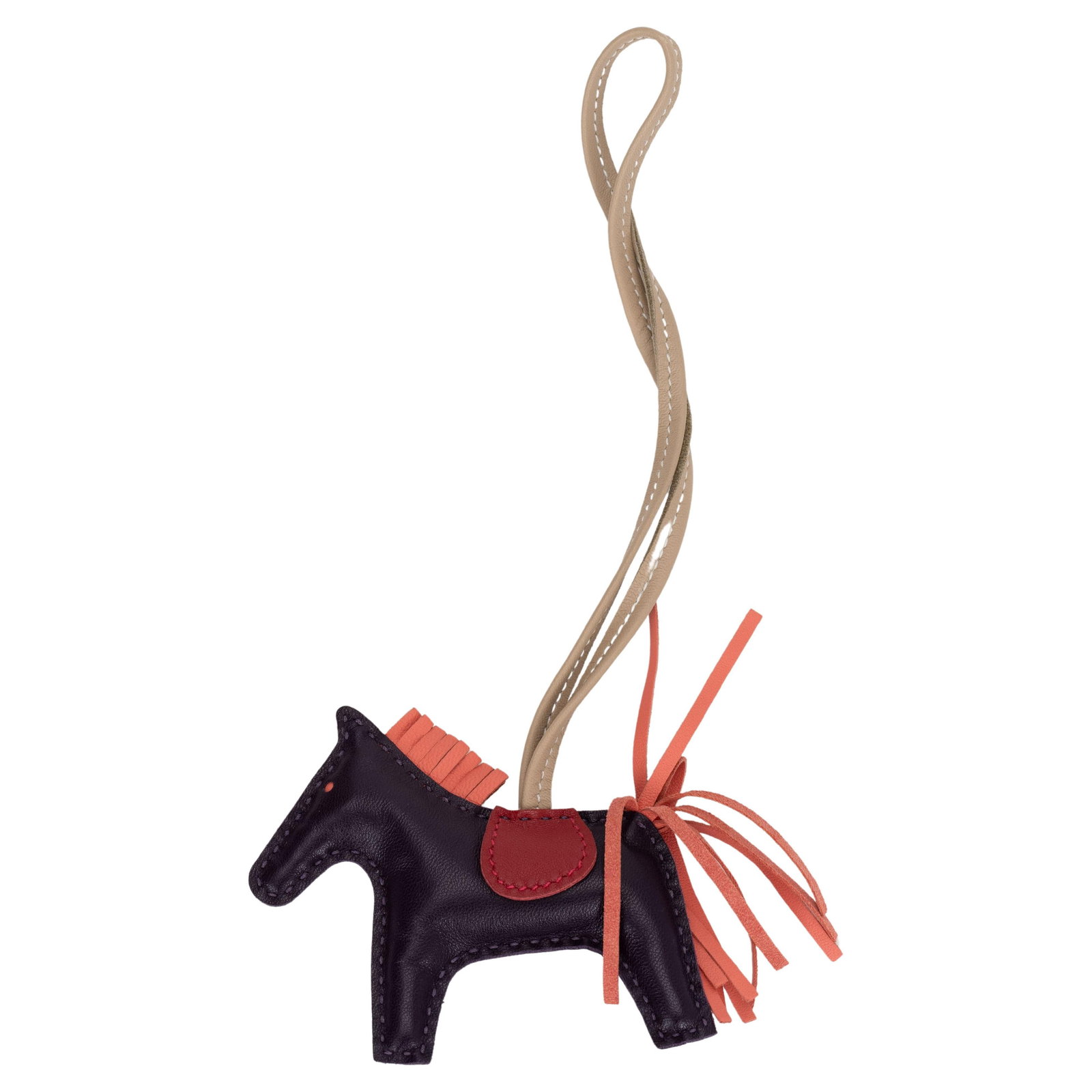 Hermes Purple Rodeo Bag Charm PM Lamb Milo Leather (1 of 5)