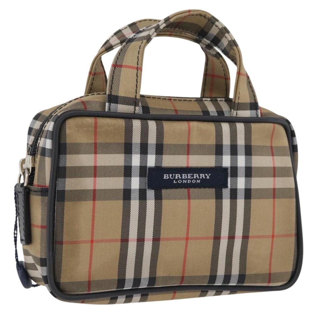 Burberry Nova Check Nylon Silver Beige Women's Handbag Made in Italy: Burberry Nova Check Nylon Silver Beige Women's Handbag Made in Italy This Burberry Nova Check hand bag features a classic silver and beige color combination in durable nylon material. Designed for wom