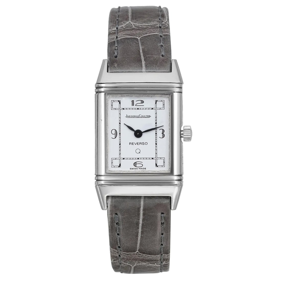 Jaeger LeCoultre Reverso Lady Quartz Watch White Dial Stainless Steel (1 of 7)