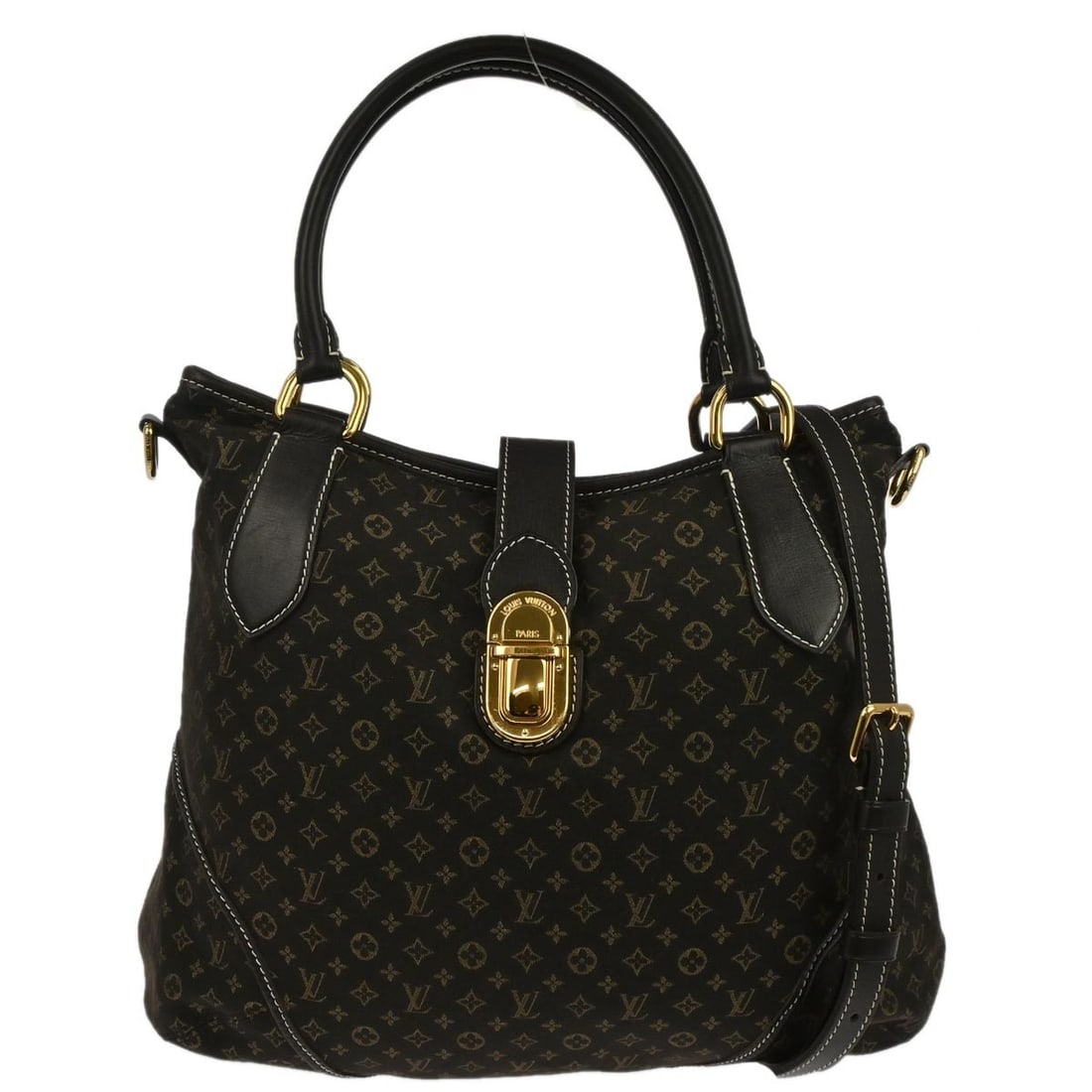 Elegie Monogram Idylle Canvas 2way Brown Tote by Louis Vuitton M56696: Elegie Monogram Idylle Canvas 2way Brown Tote by Louis Vuitton M56696 The Louis Vuitton Monogram Idylle Elegie 2-way tote handbag features the signature brown monogram pattern on Idylle canvas leather