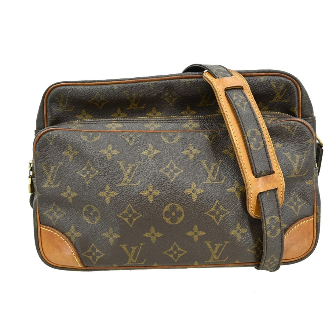 Louis Vuitton Nile Monogram Canvas Crossbody Messenger Bag M45244: Louis Vuitton Nile Monogram Canvas Crossbody Messenger Bag M45244 This Louis Vuitton Monogram Nile Messenger Shoulder Bag features the iconic monogram canvas leather exterior with a brown colorway and