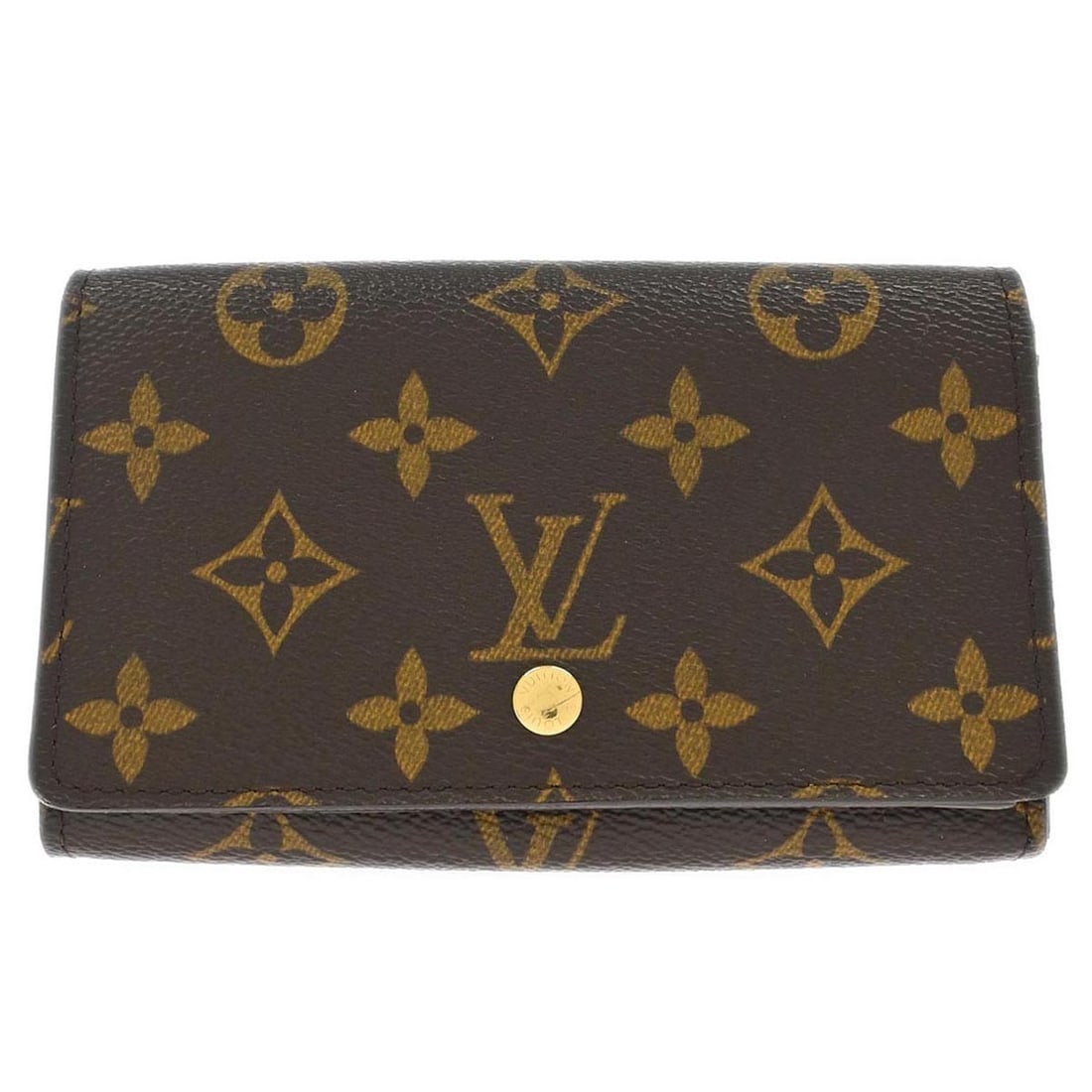 Louis Vuitton Brown Monogram Canvas Porte Monnaie Billet Tresor Folding Wallet (1 of 7)