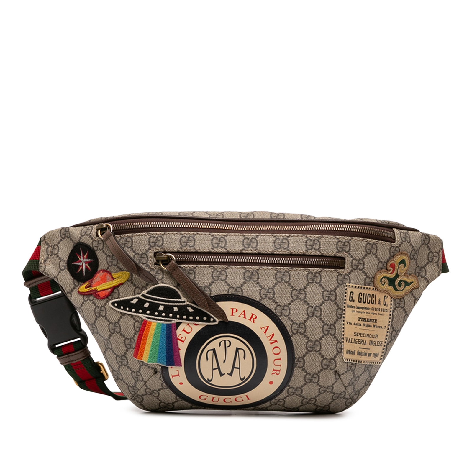 Gucci GG Supreme Courrier Brown Belt Bag with Adjustable Strap (1 of 12)