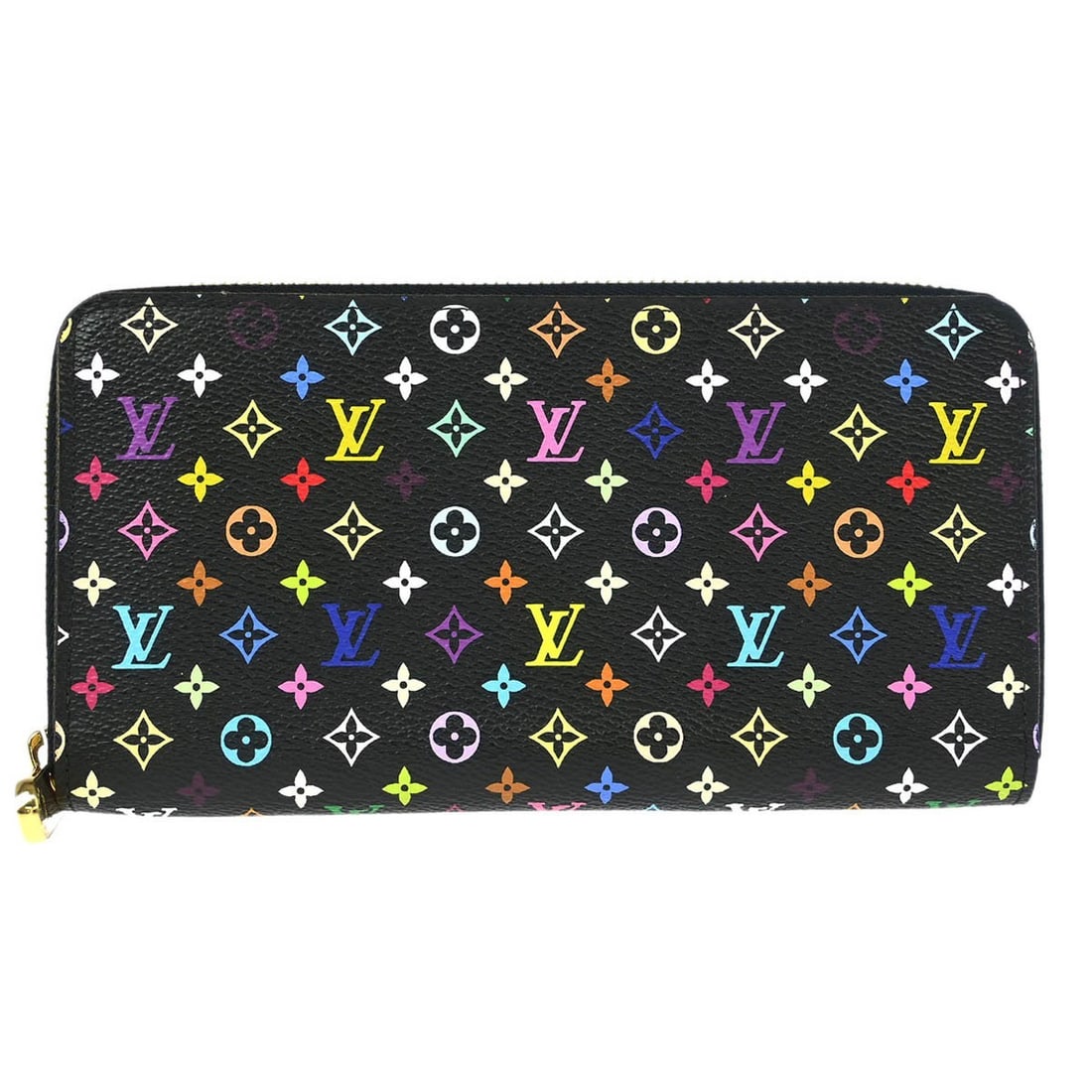 Louis Vuitton Black Monogram Multicolor Zippy Wallet M60243 (1 of 7)