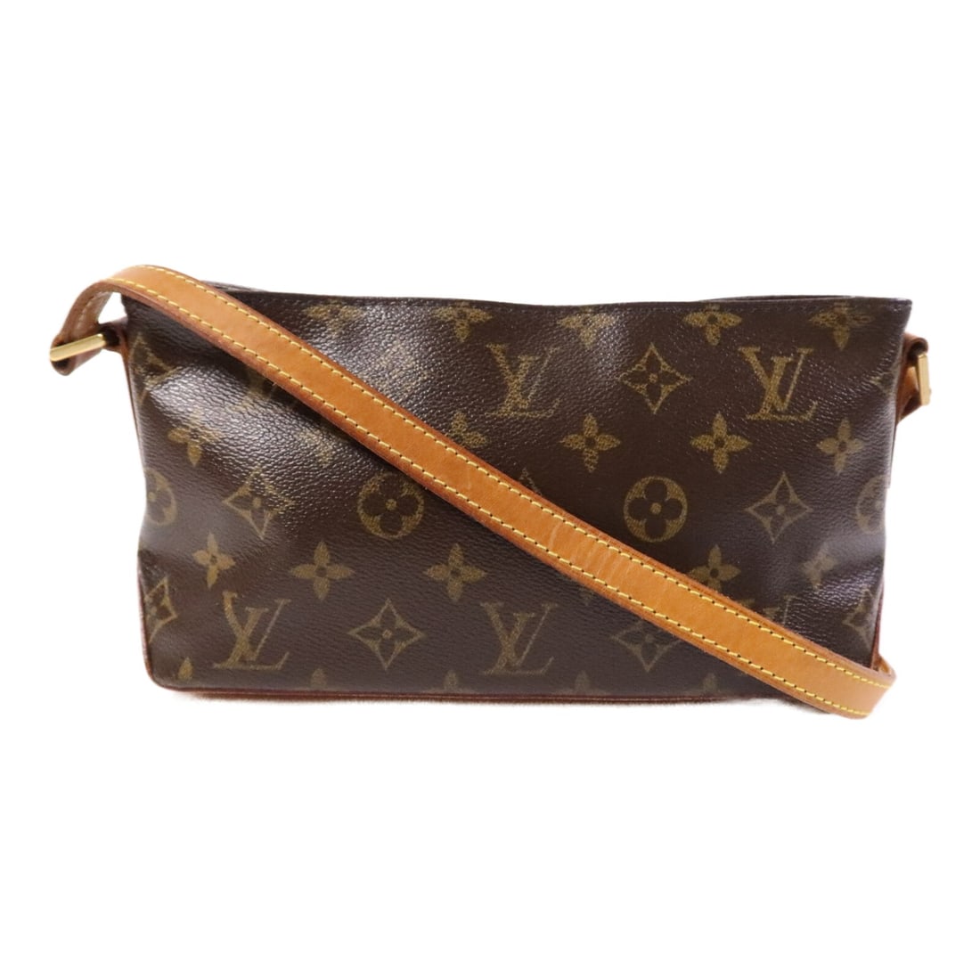 Louis Vuitton Trotteur Monogram Brown Shoulder and Crossbody Bag M51240: Louis Vuitton Trotteur Monogram Brown Shoulder and Crossbody Bag M51240 This Louis Vuitton Trotteur shoulder bag features the iconic monogram brown PVC coated canvas with gold tone hardware. Designed 