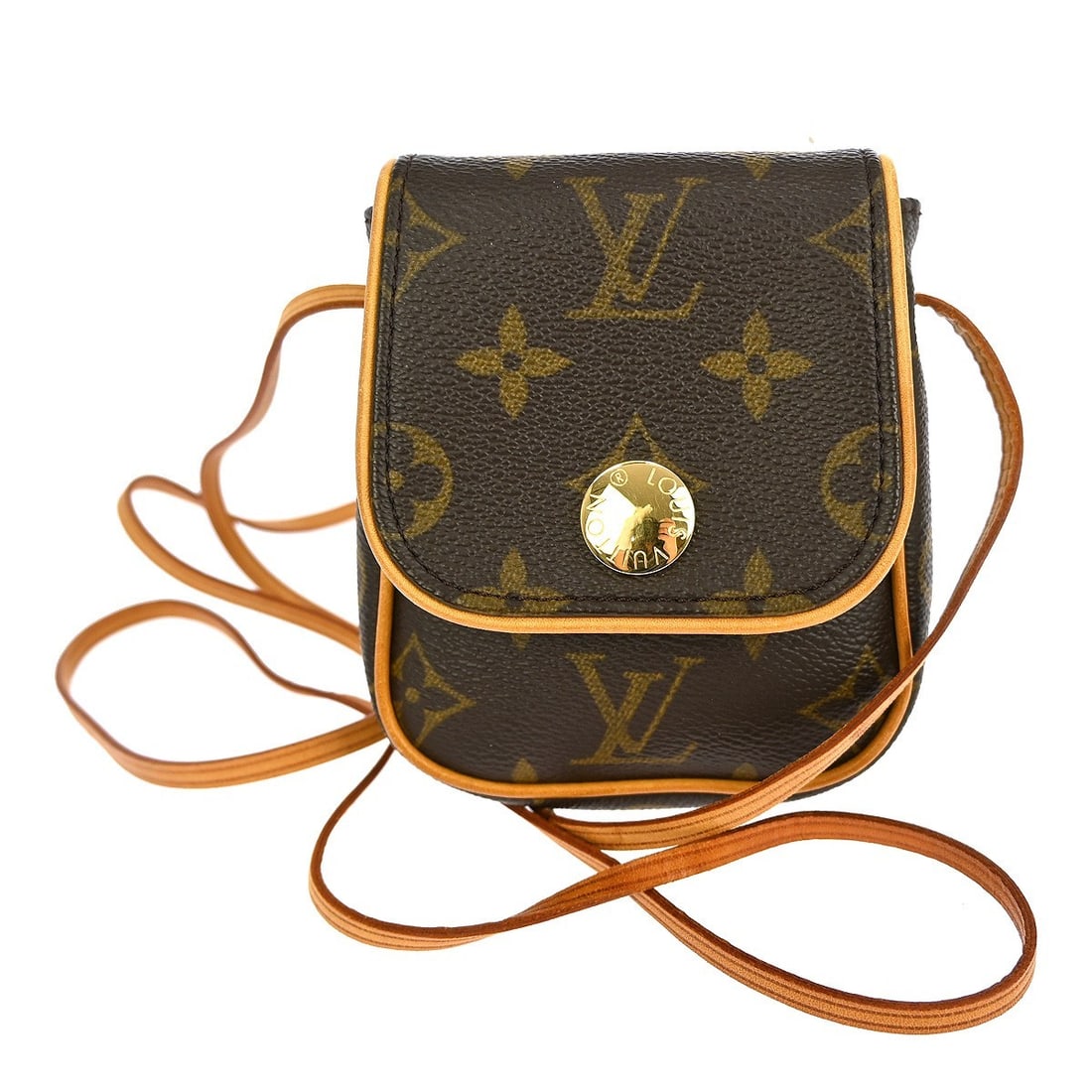 Louis Vuitton Monogram Pochette Cancun Brown Canvas Mini Shoulder Bag M60018: Louis Vuitton Monogram Pochette Cancun Brown Canvas Mini Shoulder Bag M60018 This Louis Vuitton Monogram Pochette Cancun shoulder bag features the iconic monogram canvas exterior with brown accents an