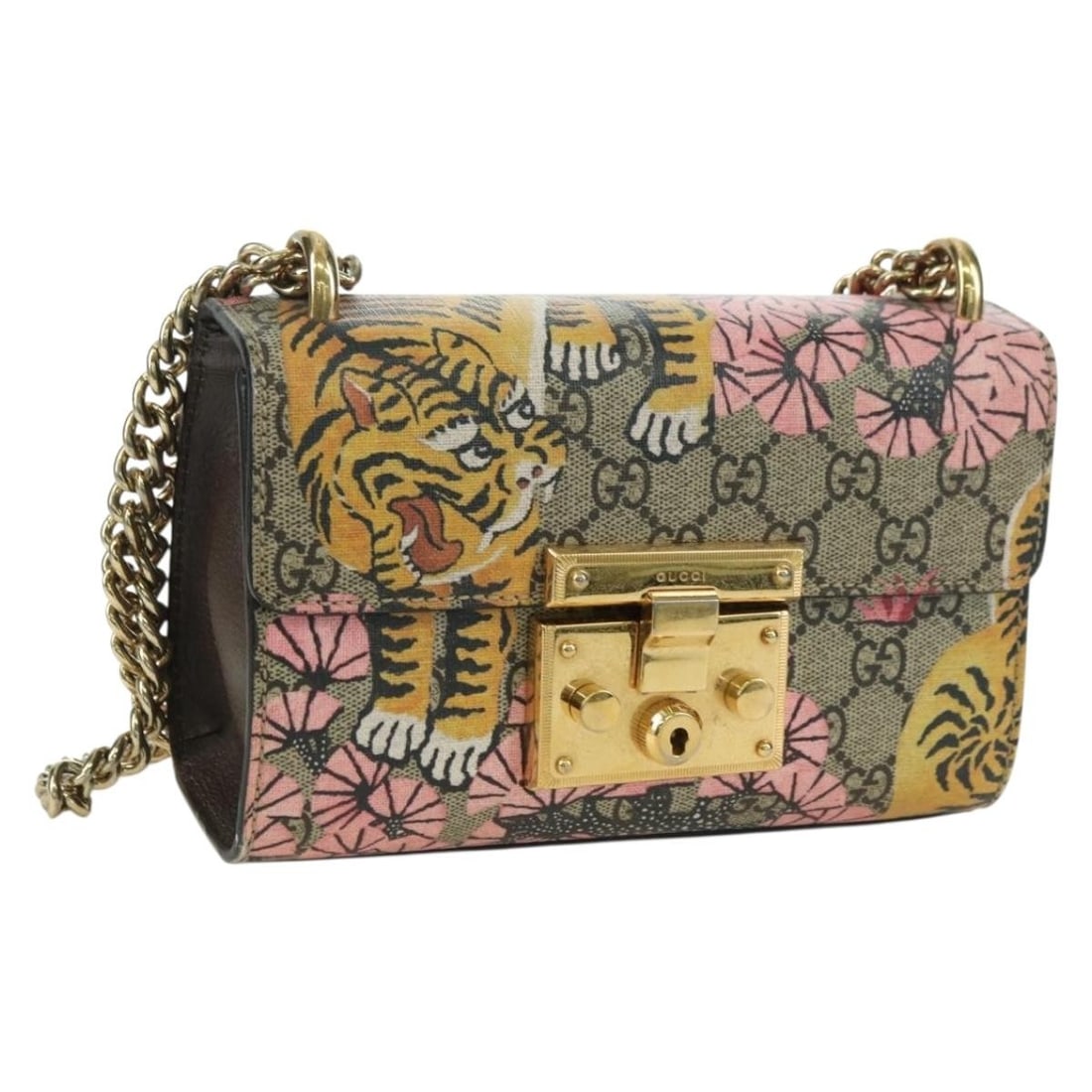 Gucci GG Supreme Beige Gold PVC Leather Chain Shoulder Bag 409487 Italy: Gucci GG Supreme Beige Gold PVC Leather Chain Shoulder Bag 409487 Italy This Gucci GG Supreme chain shoulder bag features a beige and gold color scheme with PVC leather and GG canvas materials. Design