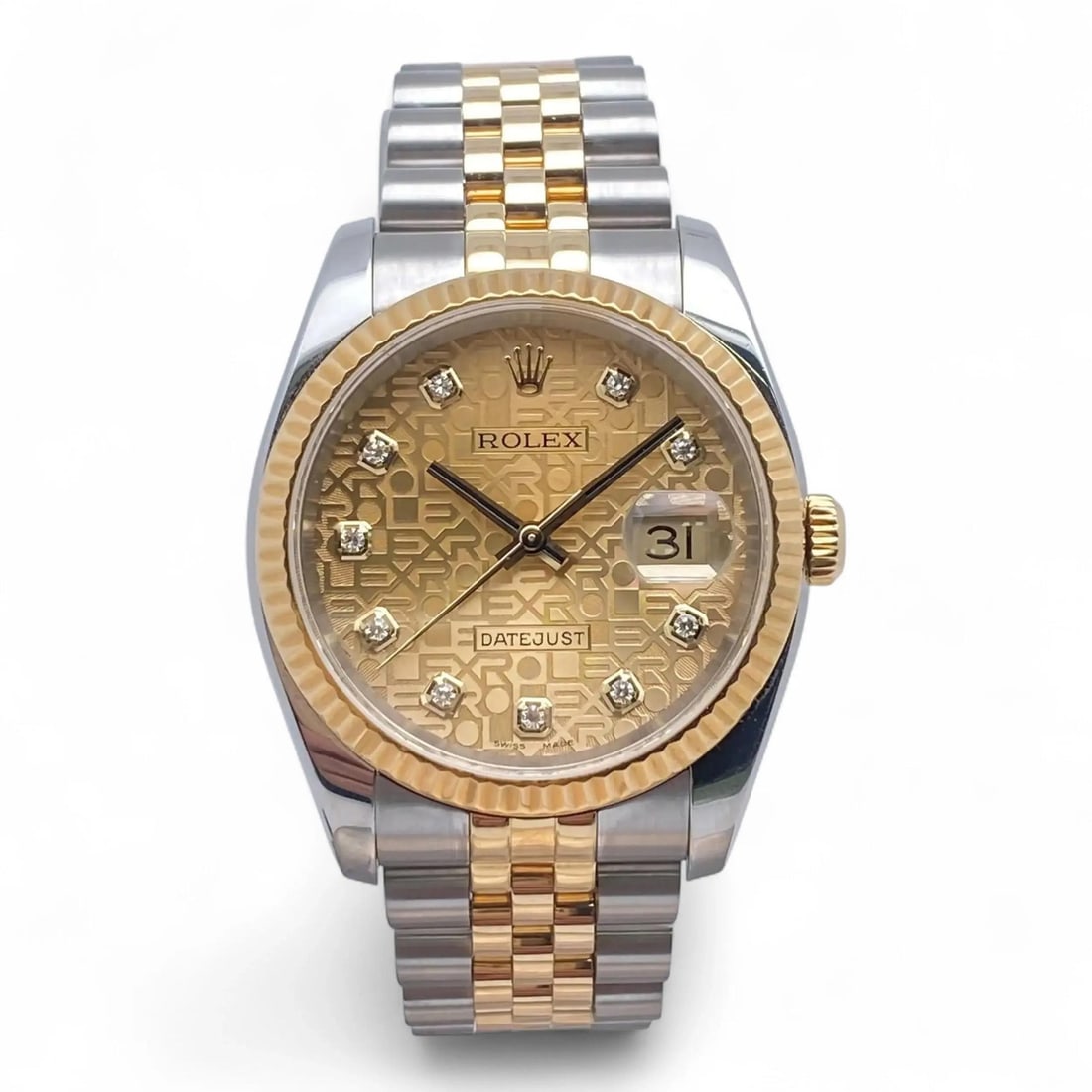 Champagne Diamond Dial Rolex Datejust 36mm Steel and 18K Gold Watch 116233 (1 of 6)