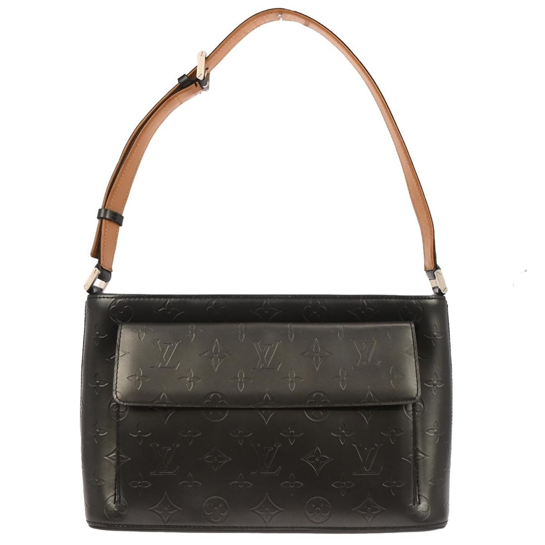 Black Monogram Mat Alston Top Handle Shoulder Bag by Louis Vuitton: Black Monogram Mat Alston Top Handle Shoulder Bag by Louis Vuitton This Louis Vuitton Alston shoulder bag features the signature black Monogram Mat leather with a subtle logo accent. The medium-sized 