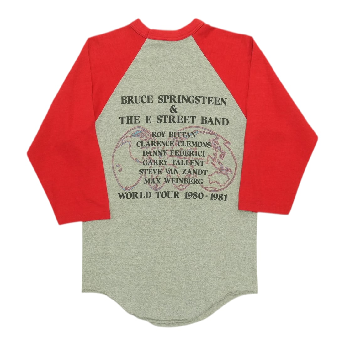Vintage 1980 Bruce Springsteen E Street Band Tour Gray Jersey Shirt: Vintage 1980 Bruce Springsteen E Street Band Tour Gray Jersey Shirt This is an original vintage 1980 Bruce Springsteen E Street Band Tour jersey shirt, featuring graphics on both the front and back. T