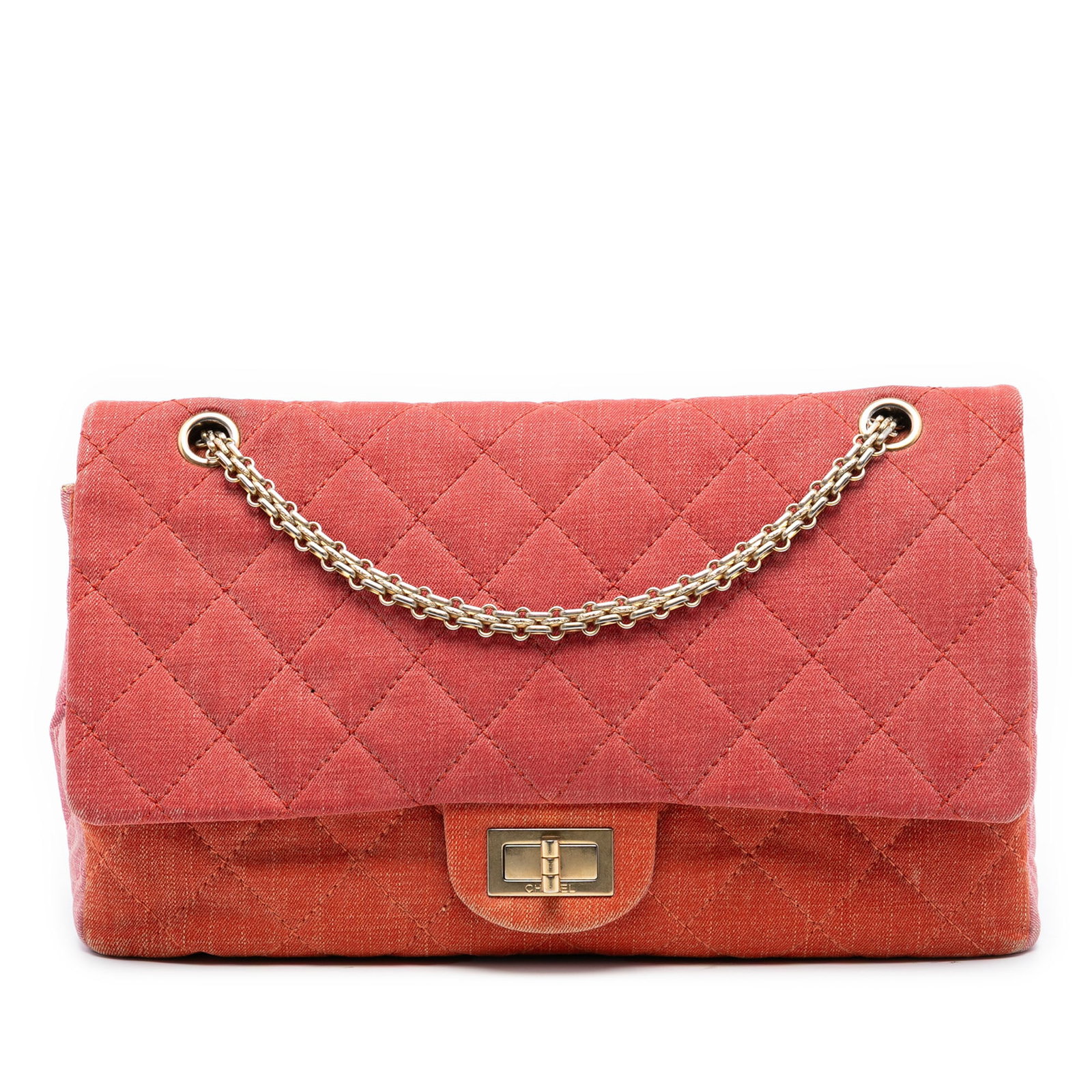 Chanel Tricolor Denim Double Flap 2.55 Reissue Shoulder Bag 227 (1 of 7)