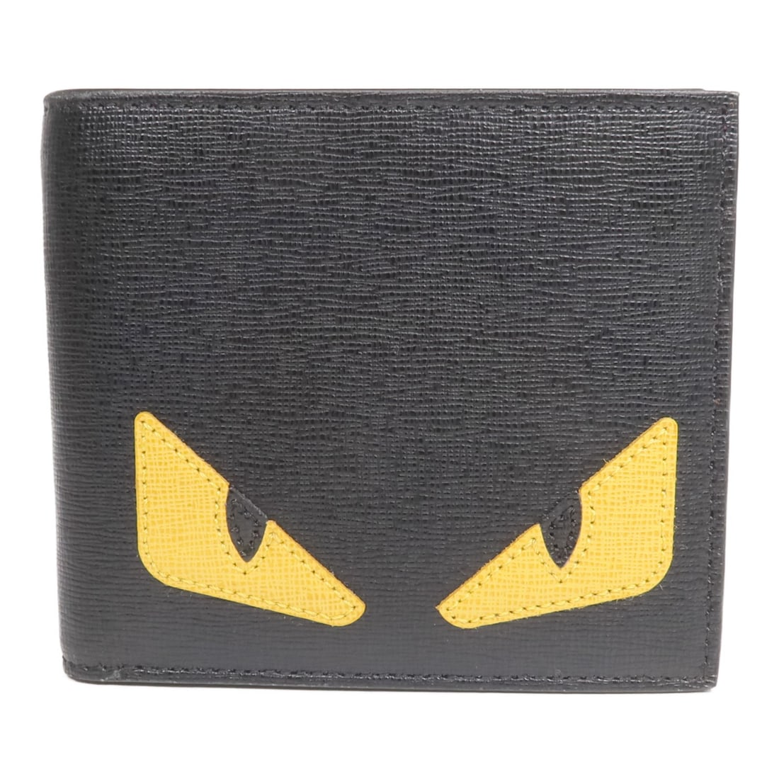 Black Calfskin Bi-Fold Wallet by FENDI for Women: Black Calfskin Bi-Fold Wallet by FENDI for Women This FENDI bi-fold wallet is crafted from black calfskin leather. Designed for women, it offers both elegance and practicality. Made in Italy, the wall