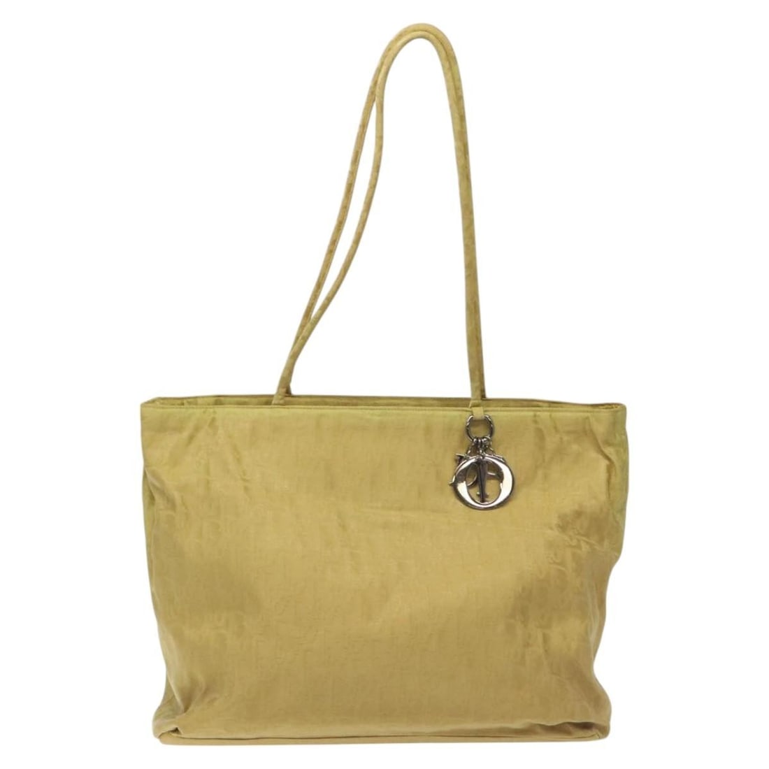Yellow Canvas Lady Dior Tote Bag by Christian Dior Vintage 35cm: Yellow Canvas Lady Dior Tote Bag by Christian Dior Vintage 35cm This Christian Dior Vintage Lady Dior Tote is crafted from yellow canvas and designed for women. Made in Italy, the tote features metal 