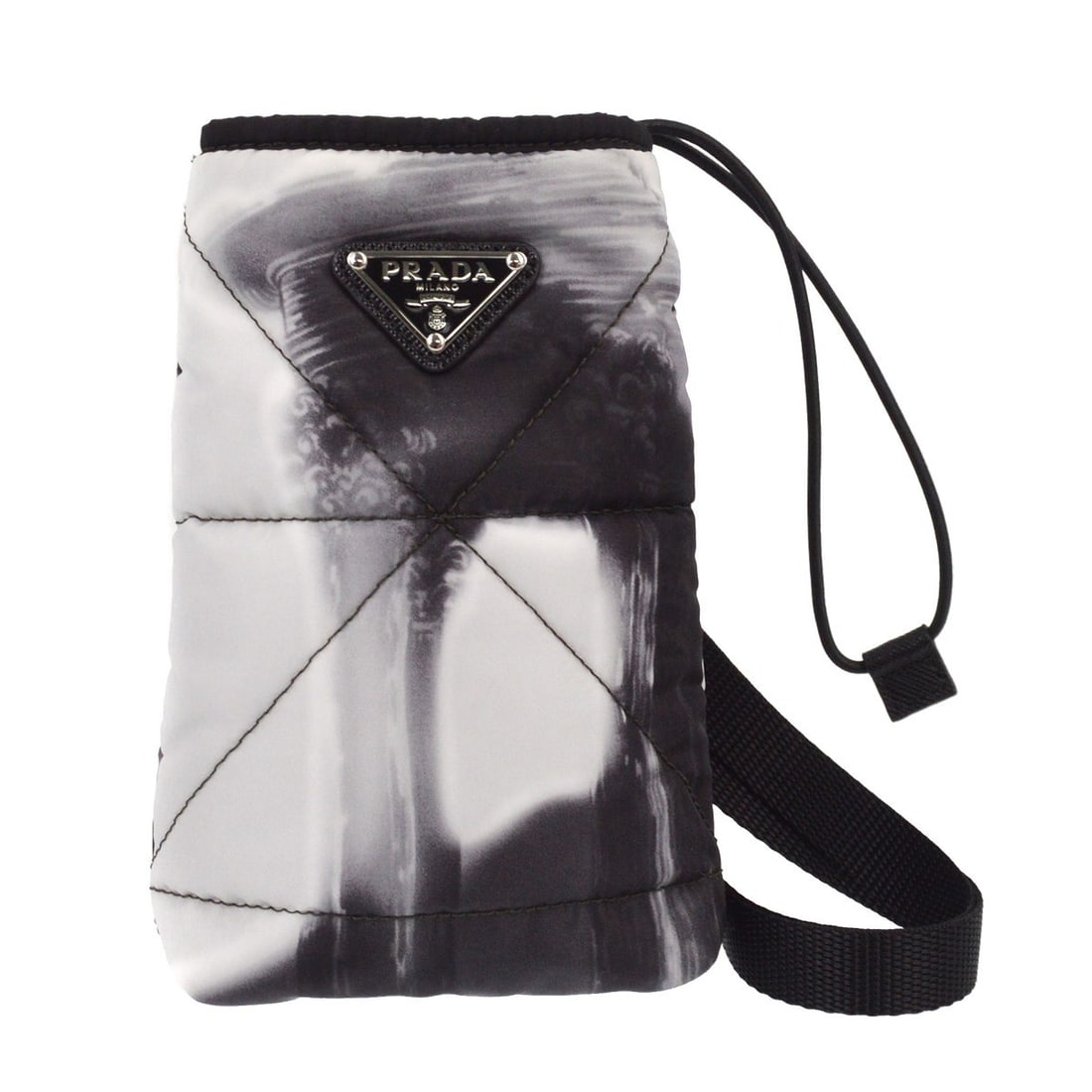Mini Re-Nylon Smartphone Shoulder Bag in White by Prada (1 of 5)