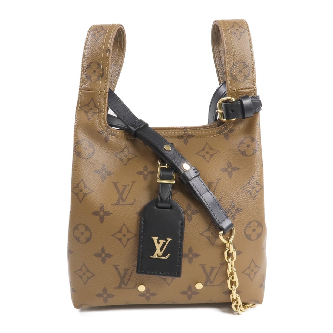 Louis Vuitton Atlantis BB Monogram Reverse Bag with Gold Hardware: Louis Vuitton Atlantis BB Monogram Reverse Bag with Gold Hardware The Louis Vuitton Atlantis BB is a versatile 2-way shoulder bag crafted from durable PVC coated canvas in the signature Monogram Rever