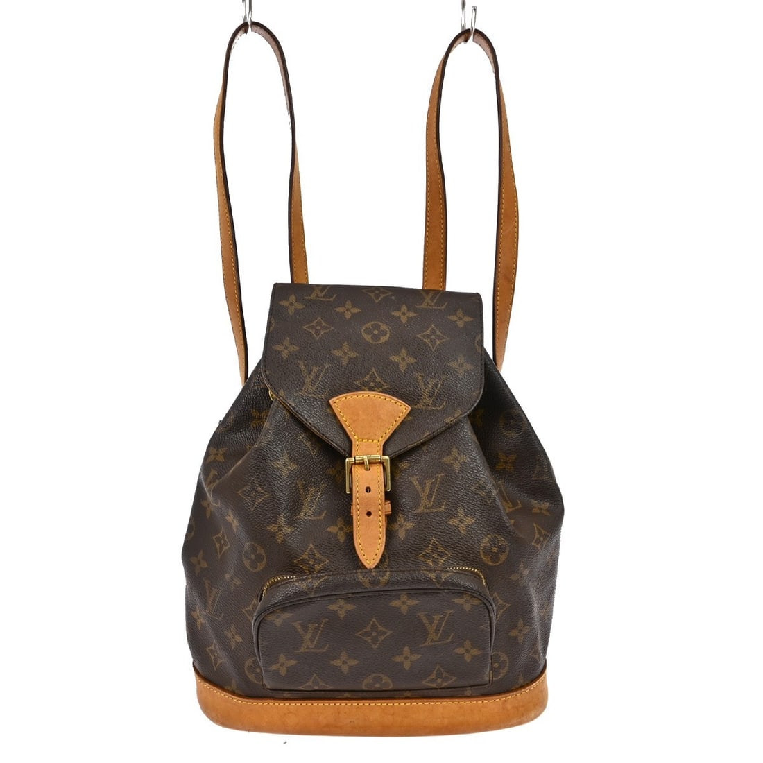 Louis Vuitton Montsouris MM Monogram Canvas Leather Medium Backpack: Louis Vuitton Montsouris MM Monogram Canvas Leather Medium Backpack The Louis Vuitton Montsouris MM Backpack features the iconic Monogram canvas and leather exterior, complemented by beige adjustable 