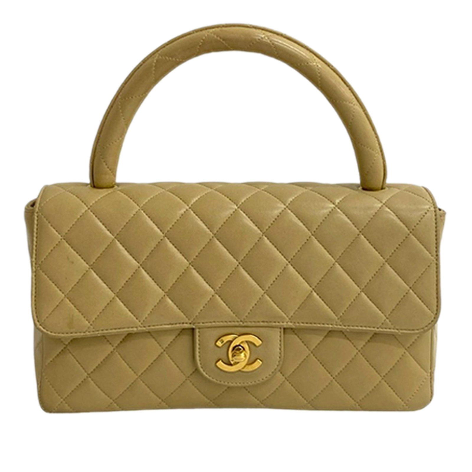 Chanel Lambskin Leather Parent Child Kelly Top Handle Bag Set (1 of 10)