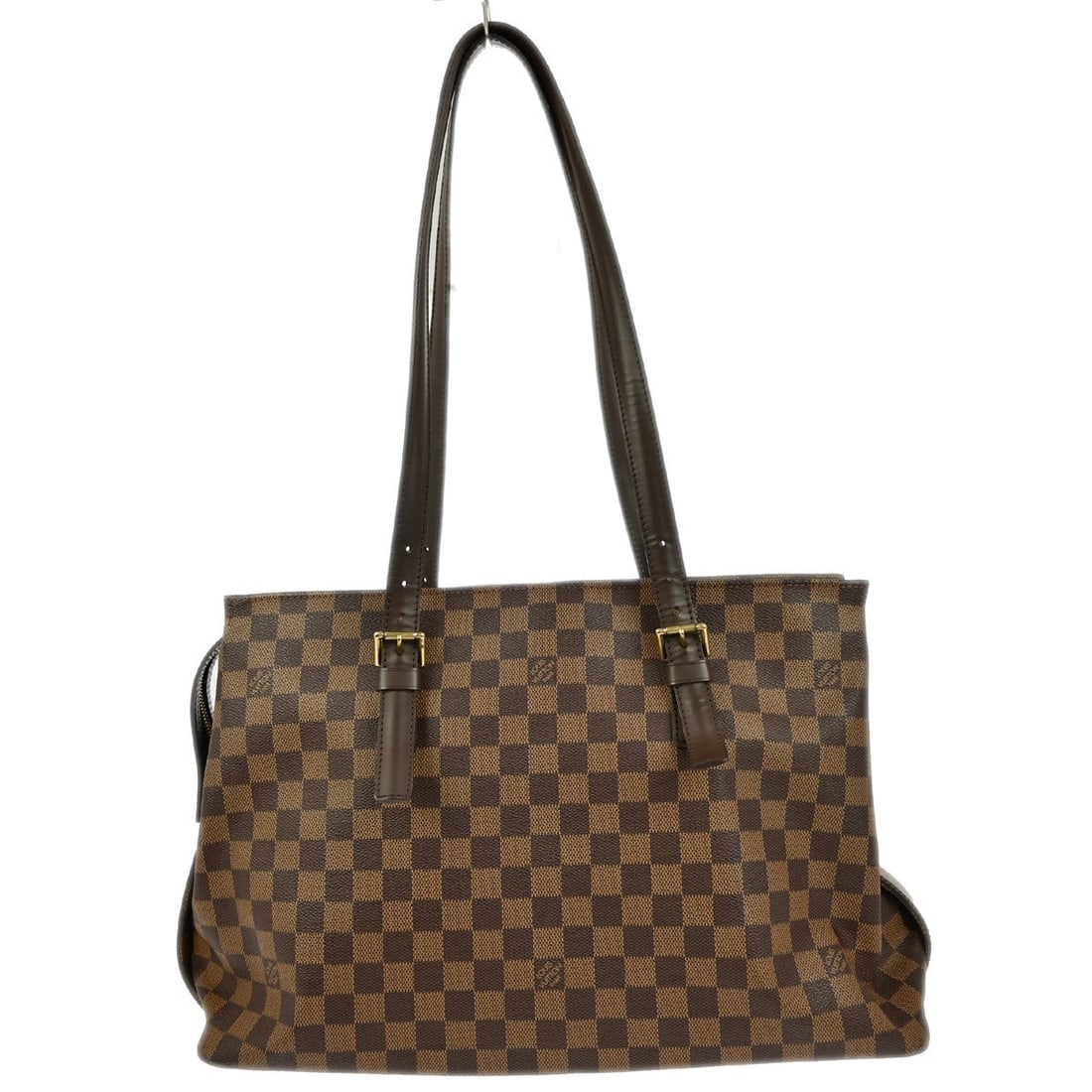 Damier Canvas Chelsea Tote Shoulder Bag by Louis Vuitton N51119: Damier Canvas Chelsea Tote Shoulder Bag by Louis Vuitton N51119 This is a vintage Louis Vuitton Chelsea shoulder tote bag featuring the classic Damier check pattern. Crafted from Damier canvas leather