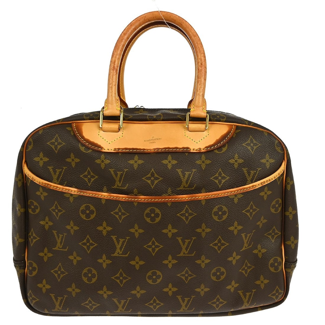 Louis Vuitton Deauville Monogram Canvas Medium Bowling Vanity Handbag M42270 (1 of 11)