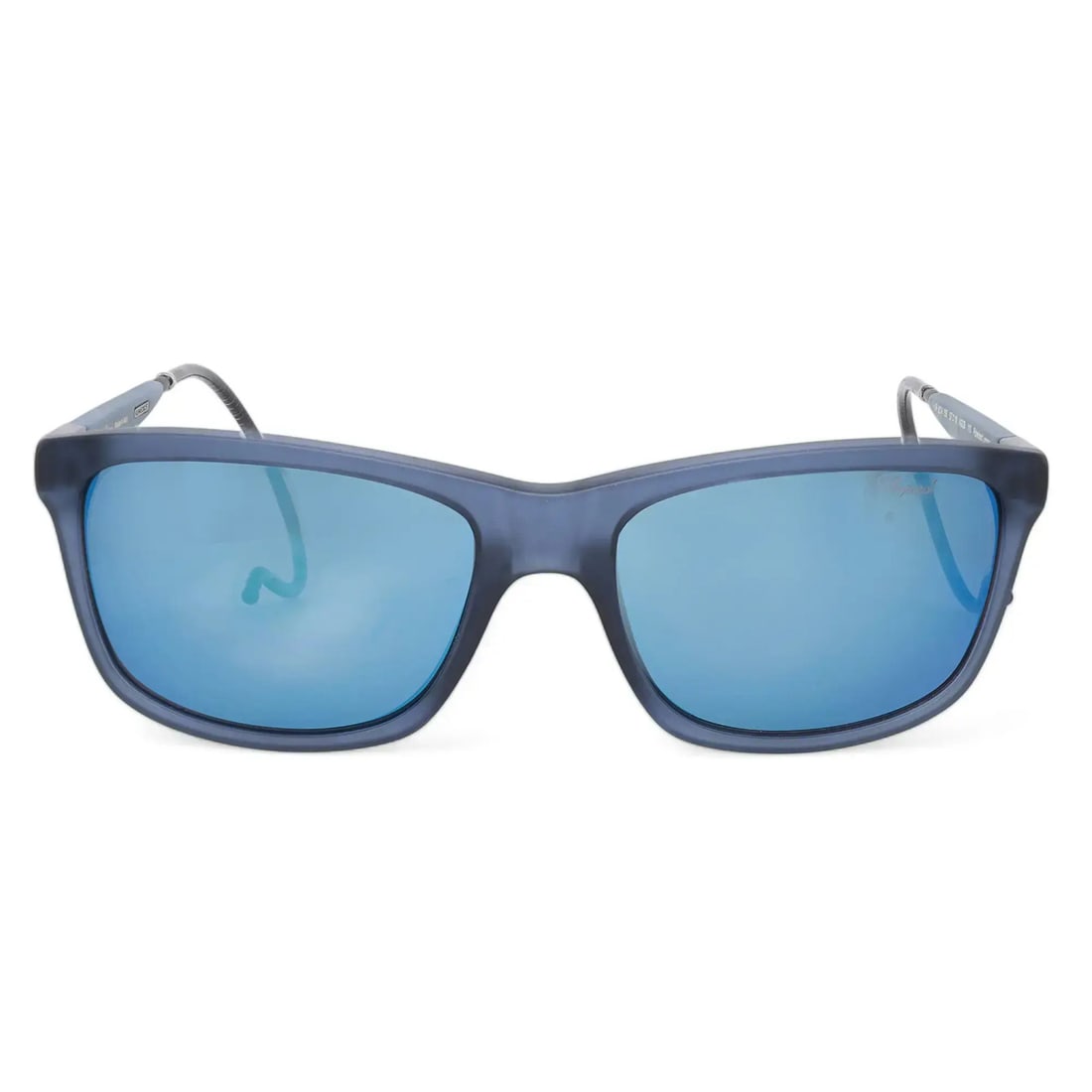Chopard 95221-0274 Blue Acetate Sunglasses with Smoke Polarized Lenses: Chopard 95221-0274 Blue Acetate Sunglasses with Smoke Polarized Lenses Elevate your street fashion with the luxury unisex Chopard Sunglasses 95221-0274. These sunglasses feature a striking blue transp