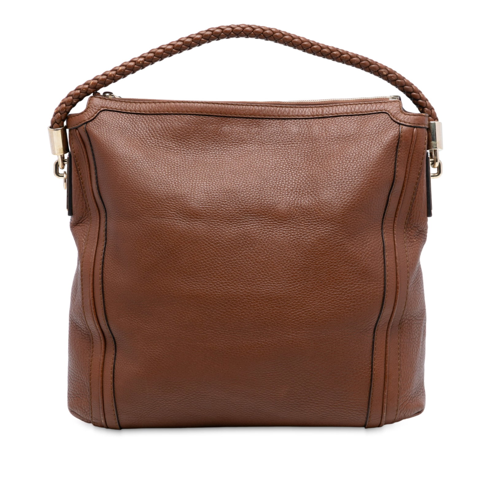Gucci Large Calfskin Bella Brown Shoulder Bag Italy: Gucci Large Calfskin Bella Brown Shoulder Bag Italy This Gucci Large Calfskin Bella Shoulder Bag is a sophisticated accessory crafted from high-quality leather. It features a stylish leather braided h